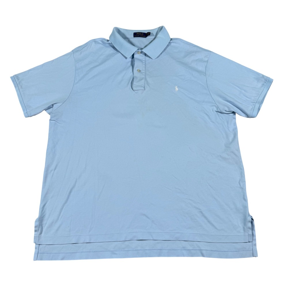 Polo Ralph Lauren Polo Shirt Mens 2XB Blue Short Sleeve Pima Cotton Big & Tall